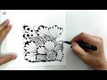 60 # 100 days of tangling | zentangle 100 day challenge | zentangle doodle art | zentangle art