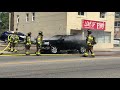 Pre Arrival Video - Fully Involved Pick-Up Truck Fire On Wyandotte - Windsor Fire E-1 & T-1 On Scene