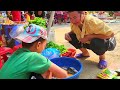 Hook Fishing.  The Boy Sells Fish To Get Money To Buy His Scales