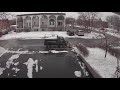Mini truck plowing snow