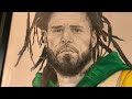 Drawing My Biggest Portrait ever !! - J.Cole FanArt 🔥🔥