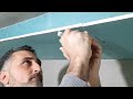 How to install straight gypsum board decor with hidden lighting