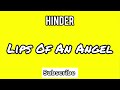 Hinder - Lips Of An Angel (Cover)