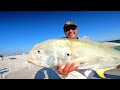 Surf Fishing for Pompano when THIS HAPPENED! **GIANTS**