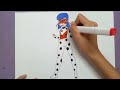 how to draw Lady bug / Marinette #drawing #draw Lady bug drawing