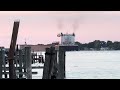 American Steamship 1,004ft Burns Harbor Sailing Upriver With Salute 6-25-24