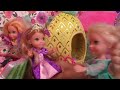 Sleepover ! Elsa & Anna toddlers - Rapunzel's house - Barbie