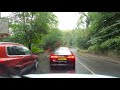 Rainy Drive though English Countryside, Stockport to Buxton 4K