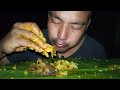 Night mukbang in the jungle || eating duck and matar curry || kents vlog.