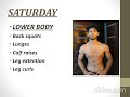 Upper and lower body split workout