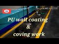 PU wall coating and coving work, food processing plant. epoxy flooring. RP hightech flooring.