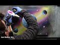 How to Paint Planets - Galaxy - Stars - Easy Spray Paint Art