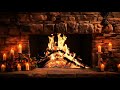 Burning Fireplace with Crackling Logs in Relaxing Ambience Perfect for Study and Sleep | White Noise