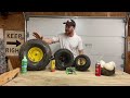 Mower Tire Repair; Plugs vs Slime vs Fix-a-Flat vs FOAM (WARNING FOAM DOESN’T WORK!)