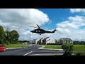 Irish Air Corp Skillful Helicopter Takeoff from busy Estate