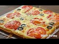 2 slices of bread become one pizza! 10 minute pizza, Easy recipe! air fryer, oven OK