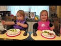 Twins try Fava beans
