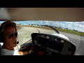 Heavy Turbulence and Wind Shear in a Diamond DA40 at 200 feet Landing at Kissimmee, FL
