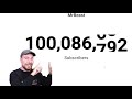 MrBeast reacting to himself hitting 100,000,000 subscribers #shorts #viral #mrbeast