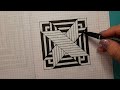 How to Draw 3D Drawing/ Optical illusion/ Geometric 3d drawing ✍️