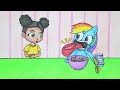 MY LITTLE PONY: Treat Rainbow Dash's bee sting - Treat Rainbow Dash's bee sting | stop motion paper