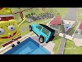 Epic High Speed Car Jumps vs SpongeBob #12 – BeamNG ABA #beamngdrive