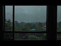 Rain On The Window With Thunder Sound Rain At Night ⛈️  3 Hours Of Relaxation, Sleep And Study