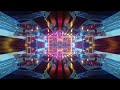 4K Iillustration sci-fi bridge Neon Tunnel Motion  l Loop Screensaver