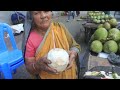 Old Grandma With Extreme Coconut Cutting Skills - Working Hard To Survive