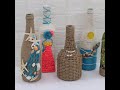 13 Amazing Bottle Decoration Ideas with Jute | Reuse Old Glass Bottles