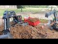 mobil truk muatan tanah,rc dump truck,rc excavator