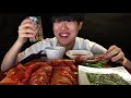 Kimchi Pork ribs & Spicy Pepper & Seaweed & Beer Asmr Mukbang