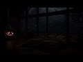 Snowstorm Night Relaxation 🌧️🔥 Cozy Fireplace Ambience
