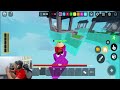 The *BEST PC PLAYER* tries Mobile for the FIRST TIME! (Roblox Bedwars)