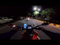 Duke 390 Gen3 Night Ride[Raw Sound]  | Going Over 100KMPH Effortlessly In City | 4K 60FPS Video