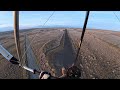 Weight shift trike, low passes down the runway