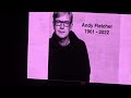 OMD's Andy McCluskey pays tribute to Andy Fletcher of Depeche Mode