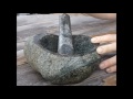 Stone Carving- The Granite Fieldstone Mortar & Pestle