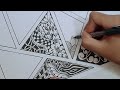 How To Draw 10 Zentangle Pattern For Beginners |Zentangle patterns |Doodle Pattern | Zen-doodle