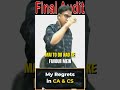 My Regrets in CA & CS | Siddharth Agarwal Audit