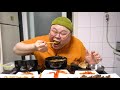 The man drank a lot...[ Offal and Rice Soup ] Mukbang Eatingshow