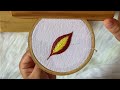 Easy and Quick Hand Embroidery Leaf Tutorial | Step by Step | Embroidery for Beginners