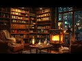 Autumn Rainy Day in Cozy Coffee Shop 4K with Relaxing Jazz Music for Study, Work to