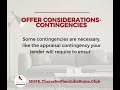 OFFER CONSIDERATIONS-CONTINGENCIES | HELPING OTHERS PROGRESS ECONOMICALLY