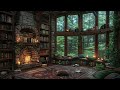 Cozy Cabin Rain And Fireplace Sounds🔥🌧️Relaxing Ambience | Gentle Rainfall And Crackling Fire