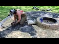 How to Make a Fire Pit Seating Area: Backyard Makeover - Thrift Diving