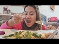 EP 359 Mukbang eating Spicy rice noodles #ขนมจีน#ไก่ทอด#ชีวิตในอเมริกา #Thai food 9954#