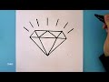 HOW TO DRAW A DIAMOND STEP BY STEP : EASY DRAWING TUTORIAL - By Rizzo Chris