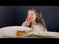 ITALIAN PIZZA & SPAGHETTI CARBONARA | MUKBANG | ASMR
