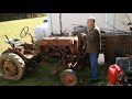 1952 Farmall Cub cold start hand cranked.